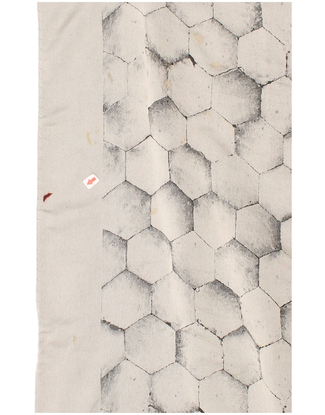 Vintage męski geometryczny prostokątny szalik w jednym rozmiarze, szary, geometryczny klasyczny