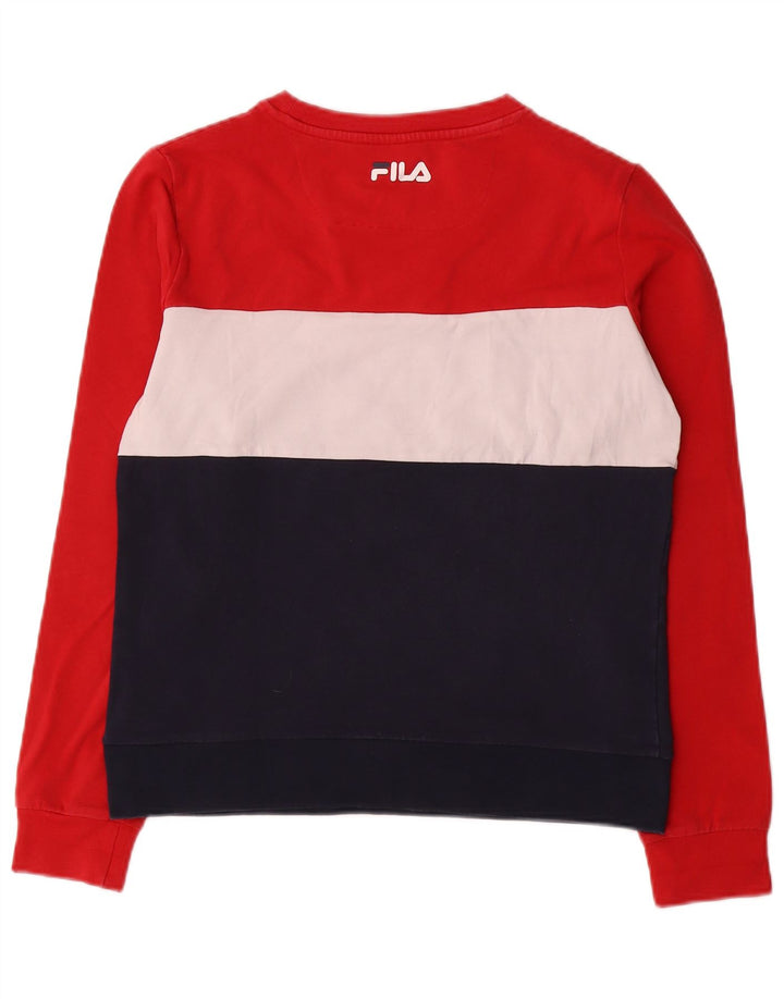 Damska bluza Fila Graphic Jumper UK 10 Small Red Colorblock