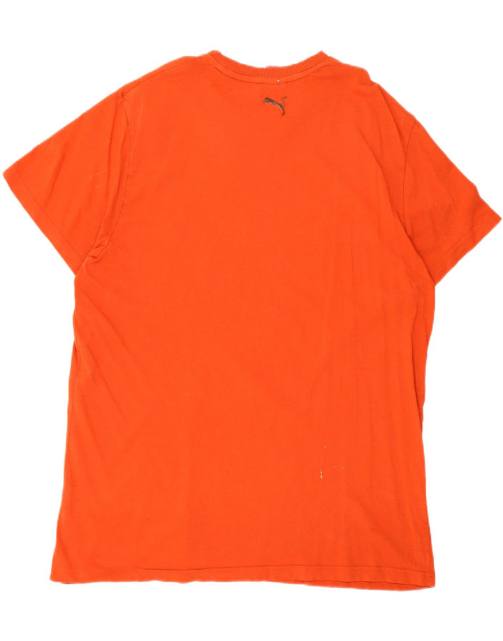 PUMA Mens Graphic T-Shirt Top 2XL Orange