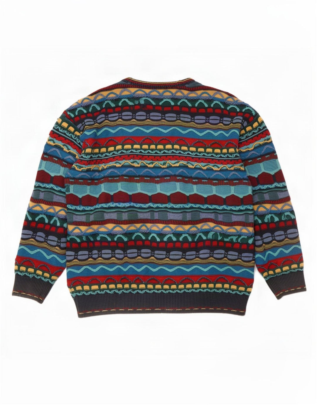 Męski sweter z okrągłym dekoltem Florence Tricot, średni, wielokolorowy