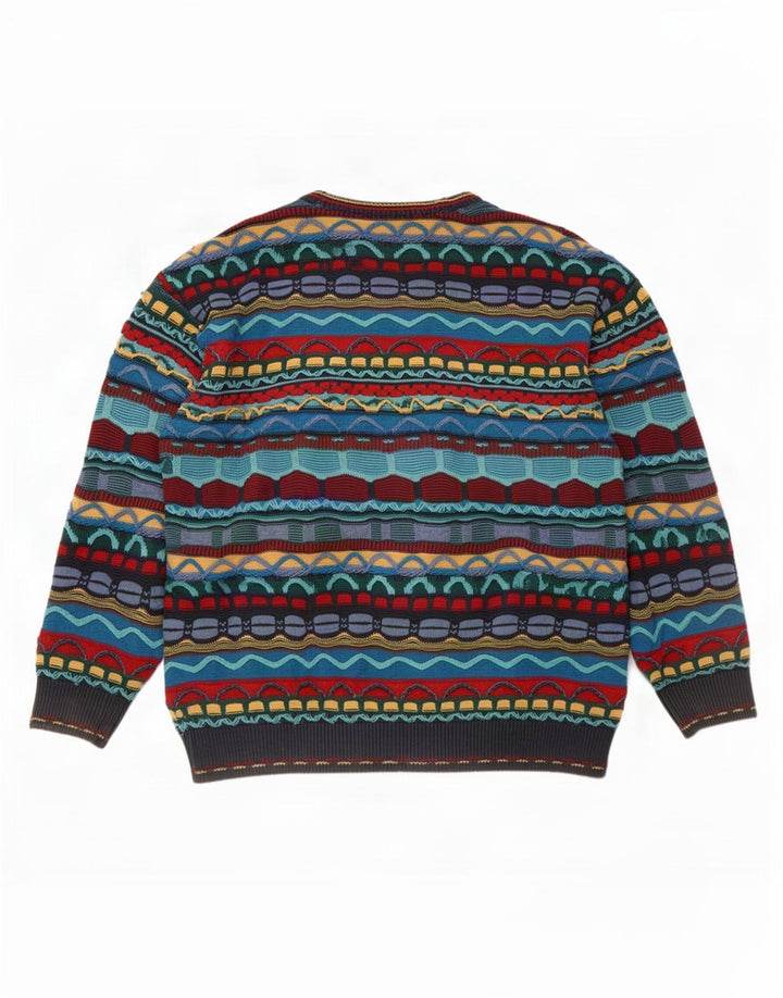 Męski sweter z okrągłym dekoltem Florence Tricot, średni, wielokolorowy