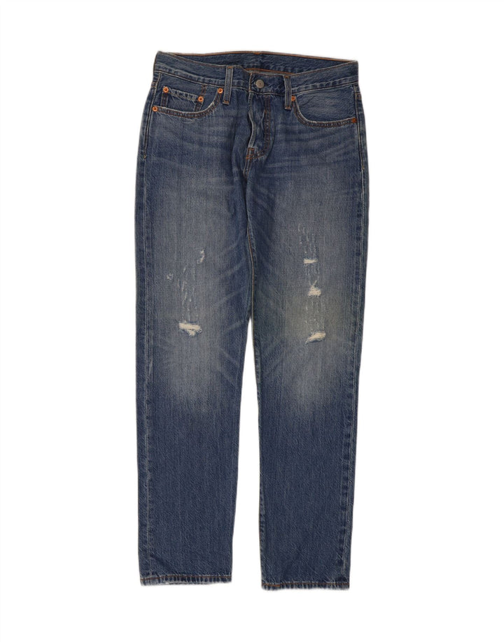 Damskie jeansy Levi's 501 CT w trudnej sytuacji W26 L30 Niebieska bawełna