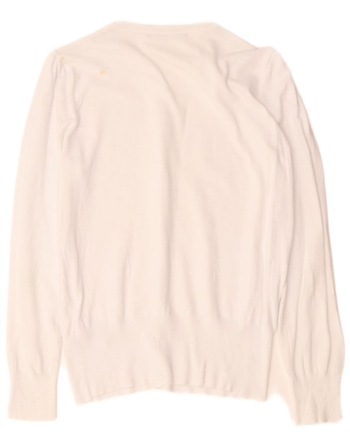 Sweter damski Marks & Spencer UK 12, średni, biały, wiskoza