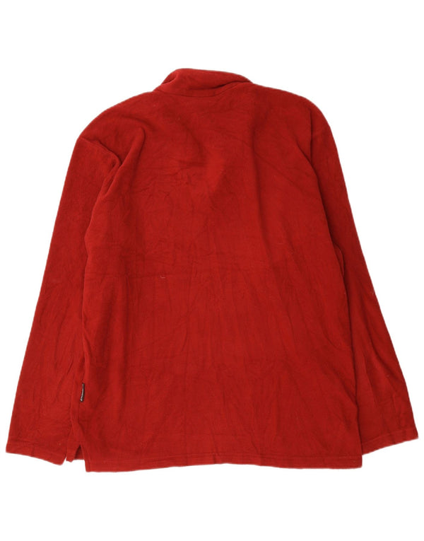 Męski sweter polarowy Jack Wolfskin z zamkiem błyskawicznym, UK 40/42, duży, bordowy poliester