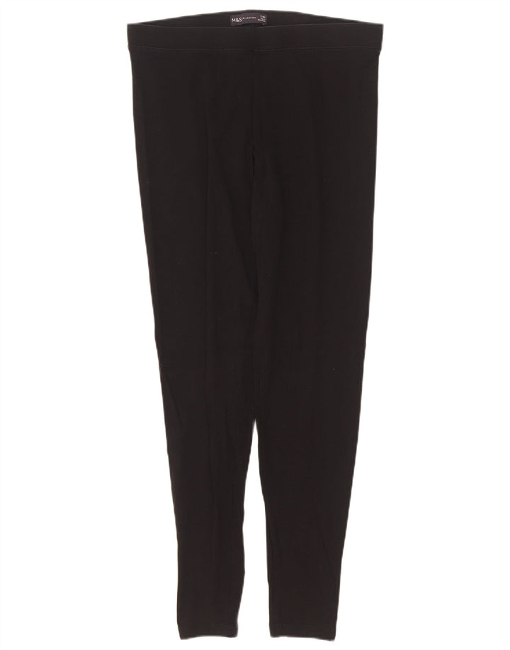 Legginsy damskie Marks & Spencer UK 12, średnie, czarne, bawełniane