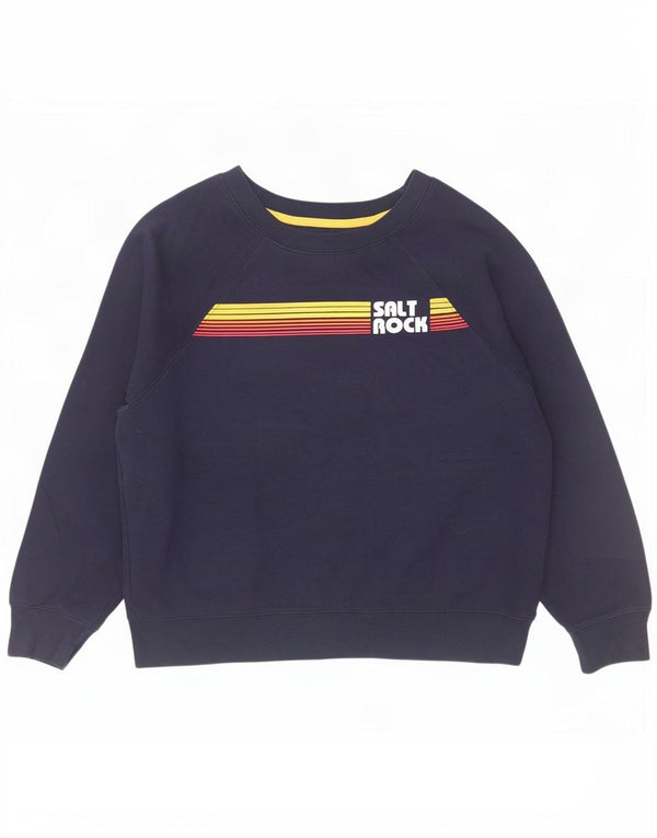 Damska bluza Saltrock Graphic Jumper UK 12 Średni granatowy bawełniany