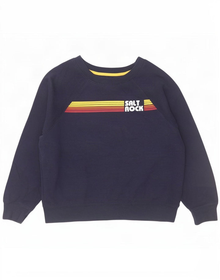 Damska bluza Saltrock Graphic Jumper UK 12 Średni granatowy bawełniany