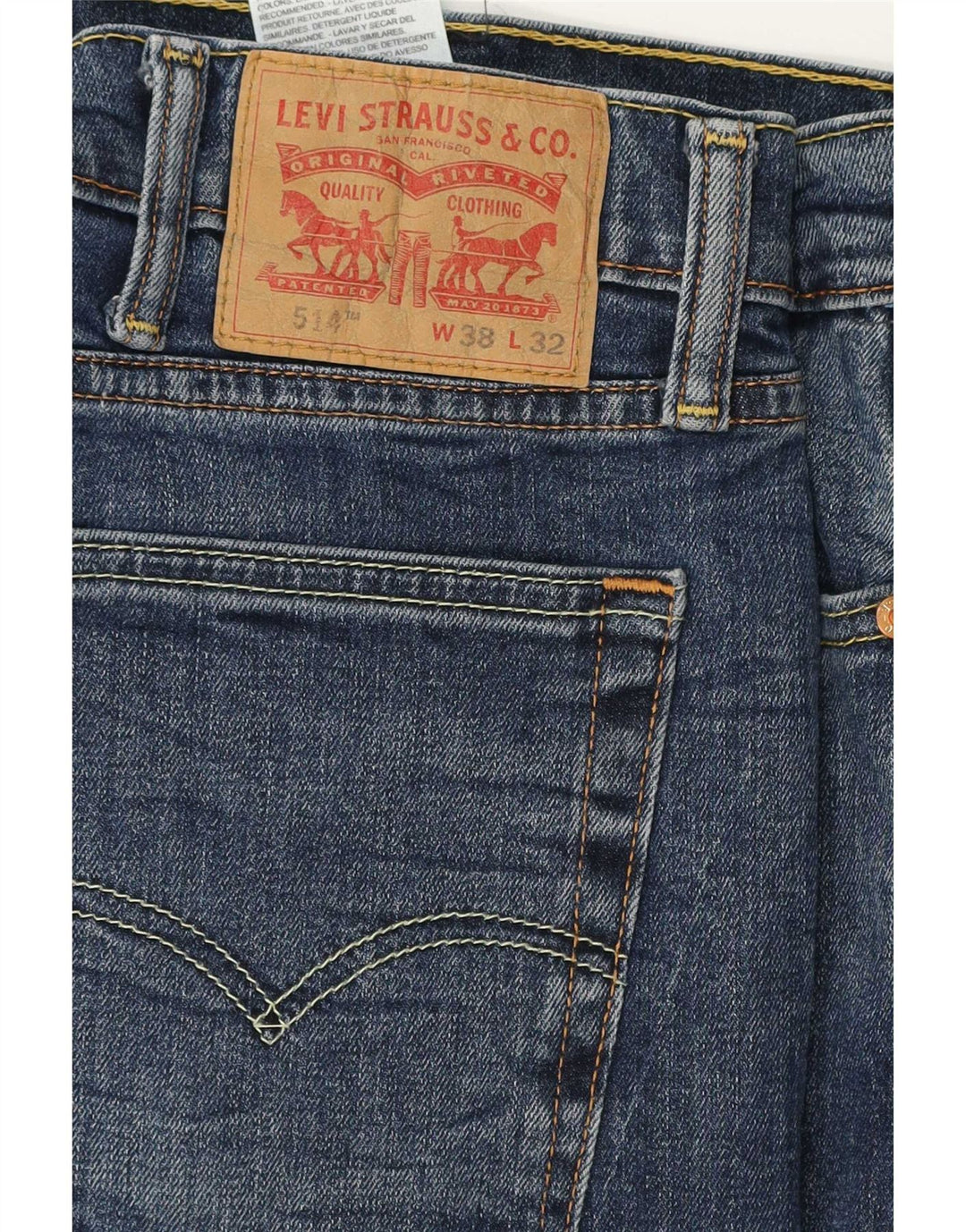 Męskie jeansy Levi's 514 Straight W38 L27 Niebieskie bawełniane