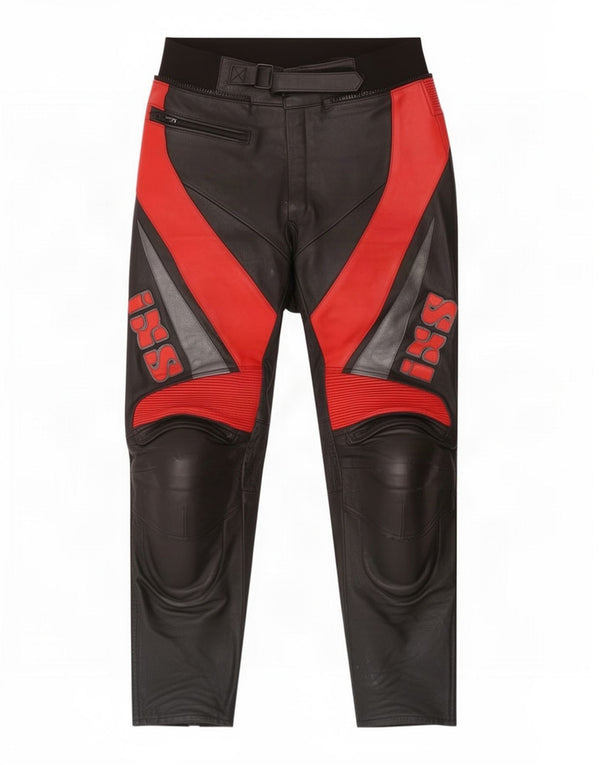 Męskie skórzane spodnie motocyklowe IXS IT 50 XL W34 L30 w kolorze czarnym