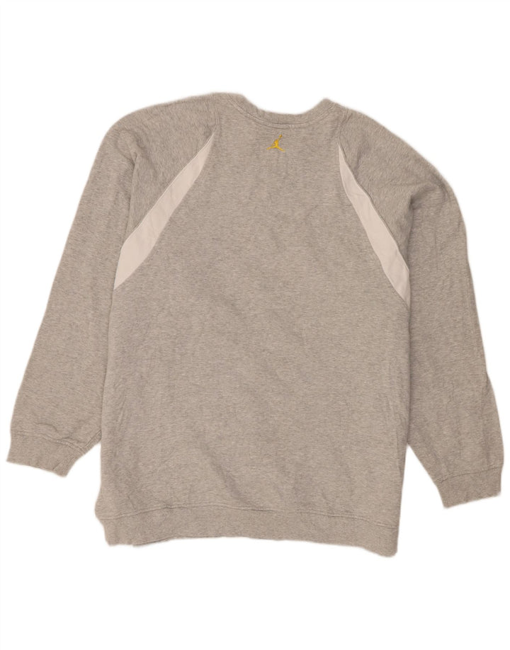 Męski sweter Jordan 2XL Szary, bawełniany z blokami kolorów