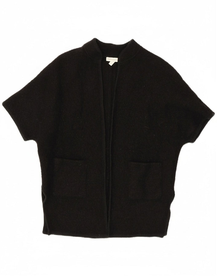 MONSOON Womens Short Sleeve Cardigan Sweater UK 14 Medium Black Wool Vintage Monsoon and Second-Hand Monsoon from Messina Hembry 