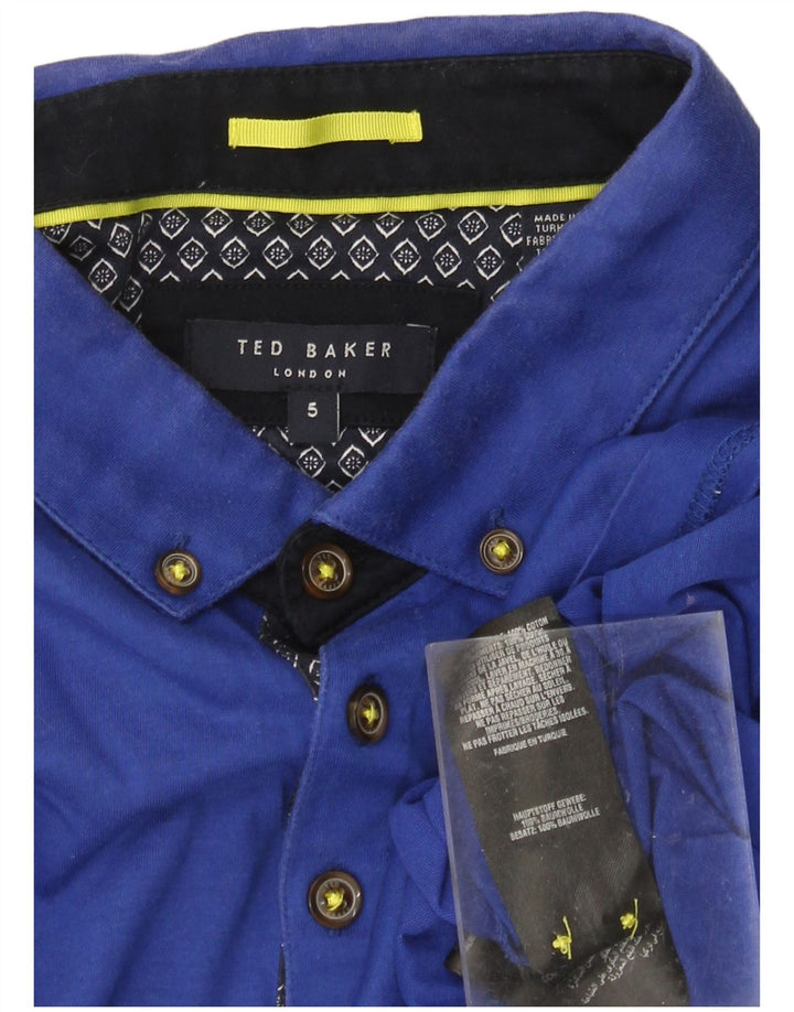 Męska koszulka polo TED BAKER, rozmiar 5 XL, niebieska, bawełniana
