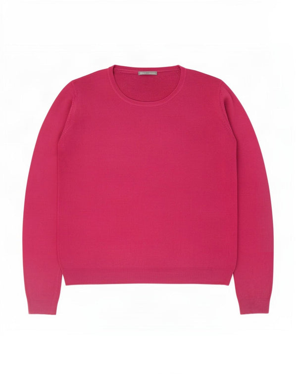 Marks & Spencer Damski sweter oversize z okrągłym dekoltem, UK 16, duży różowy