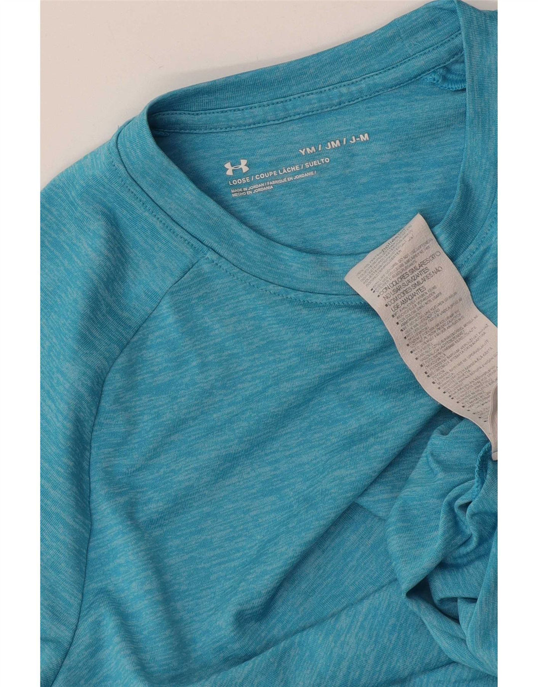T-shirt chłopięcy Under Armour 9-10 lat, średni niebieski, nakrapiany poliester