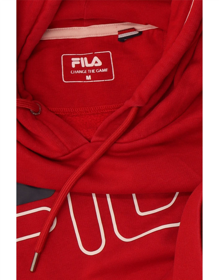Męski sweter z kapturem Fila, średni czerwony