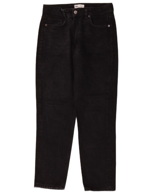Damskie jeansy Zara z wysokim stanem, zwężane, EU 42, duże, W32, L28, czarne