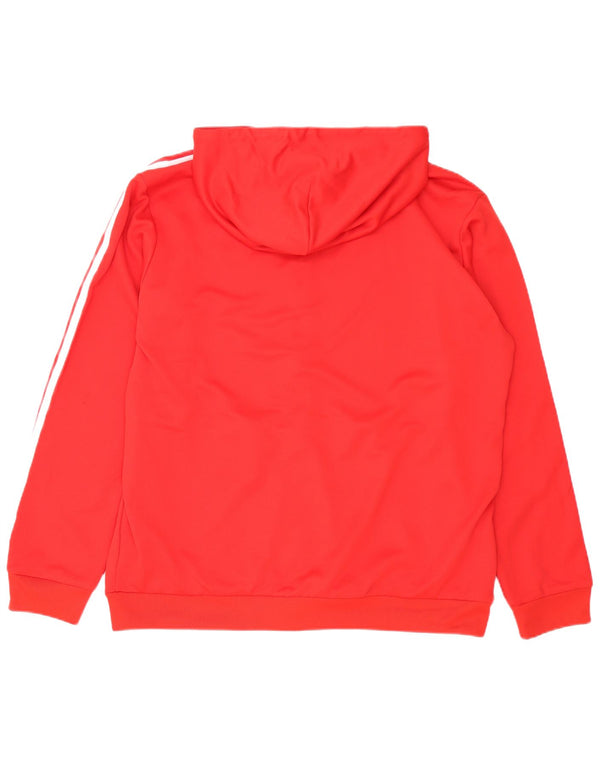 Adidas Męski sweter z kapturem i zamkiem błyskawicznym XL Czerwony poliester
