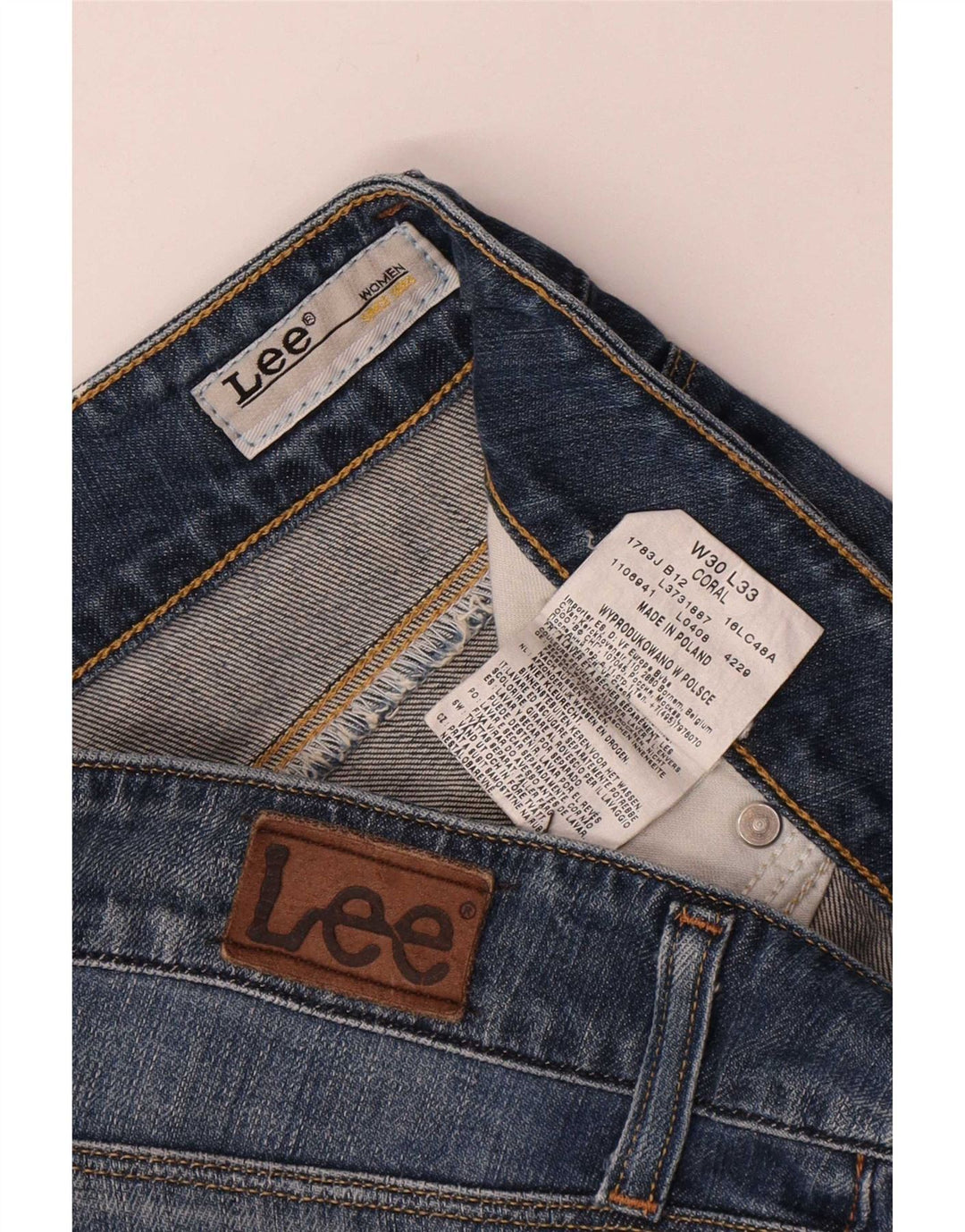 Damskie jeansy Lee Coral Bootcut W30 L33, niebieska bawełna