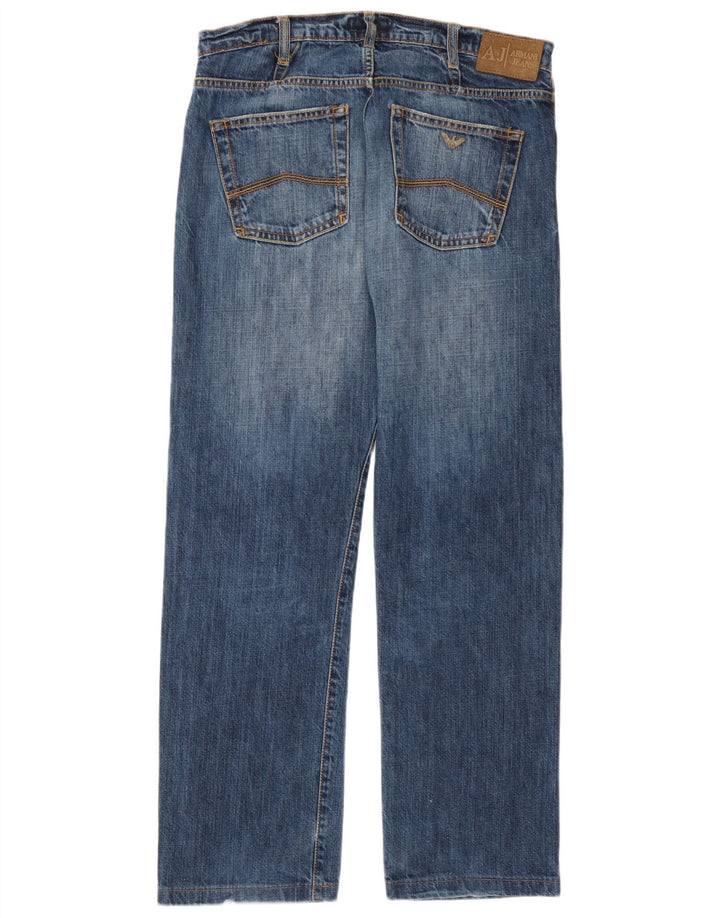 Damskie proste dżinsy Armani W32 L29 niebieskie