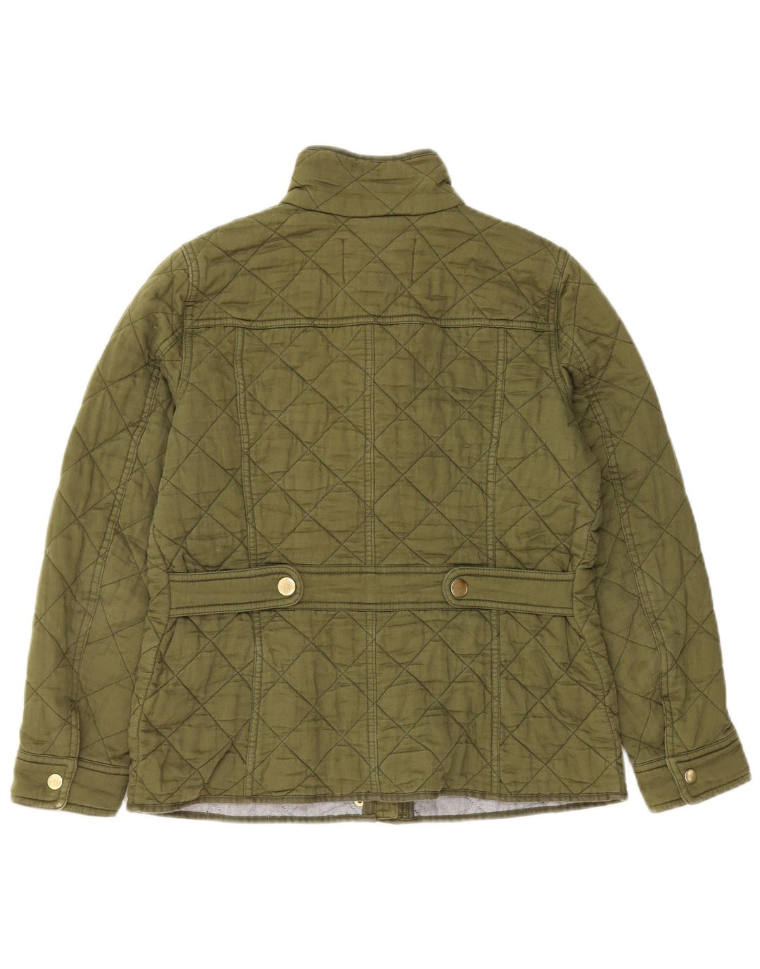 J. CREW Damska pikowana kurtka UK 10, mała, bawełniana khaki