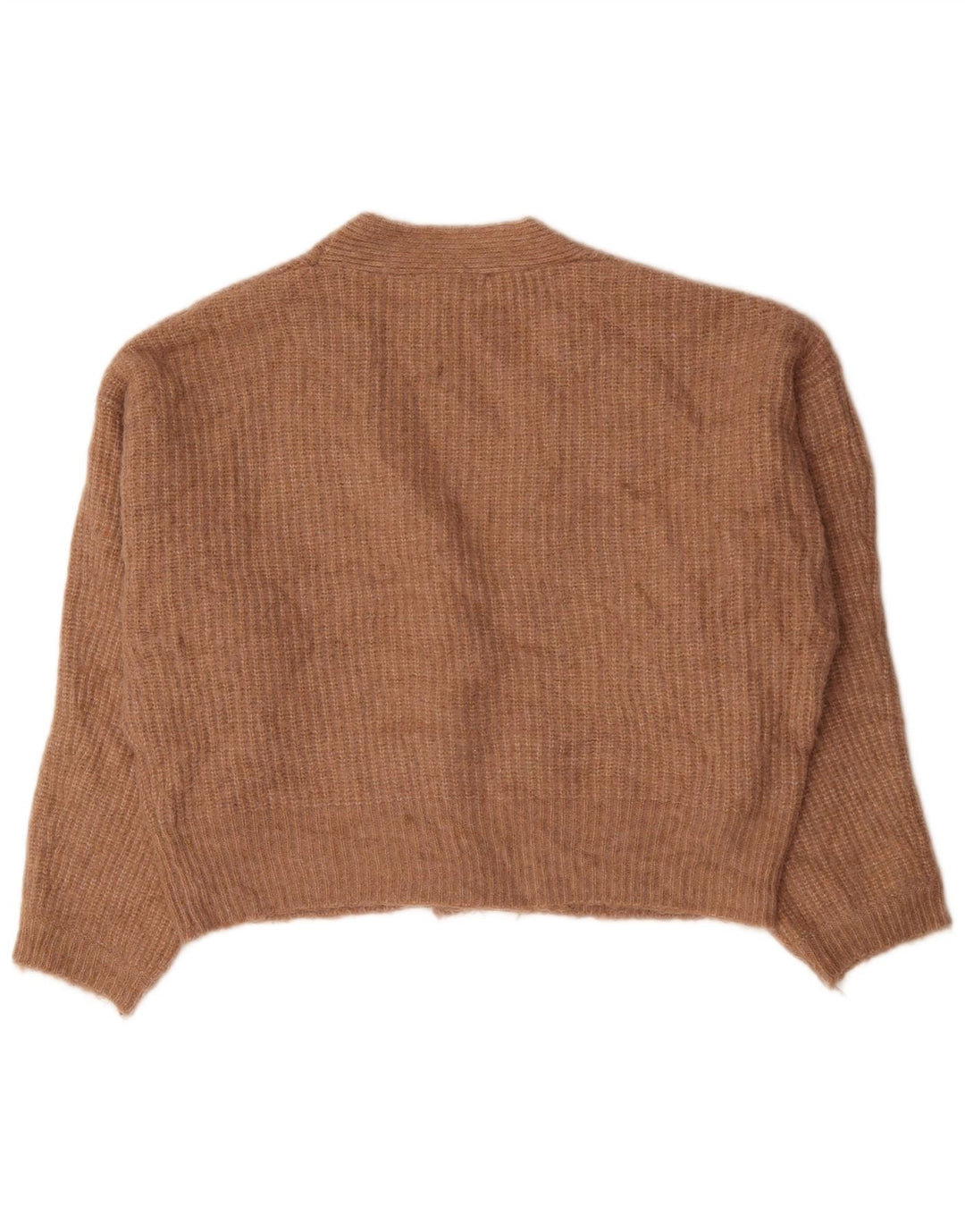 Damski sweter typu Crop Oversize Zara UK 14 Średni brązowy nylon