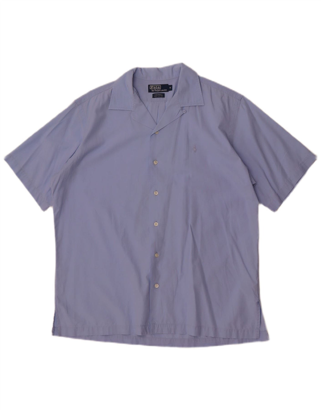 Koszula męska Polo Ralph Lauren z krótkim rękawem, średnioniebieska, bawełniana