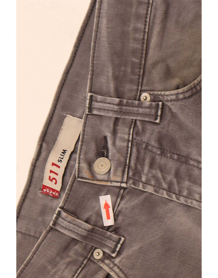 Męskie jeansy Levi's 511 Slim W30 L29 Szara bawełna