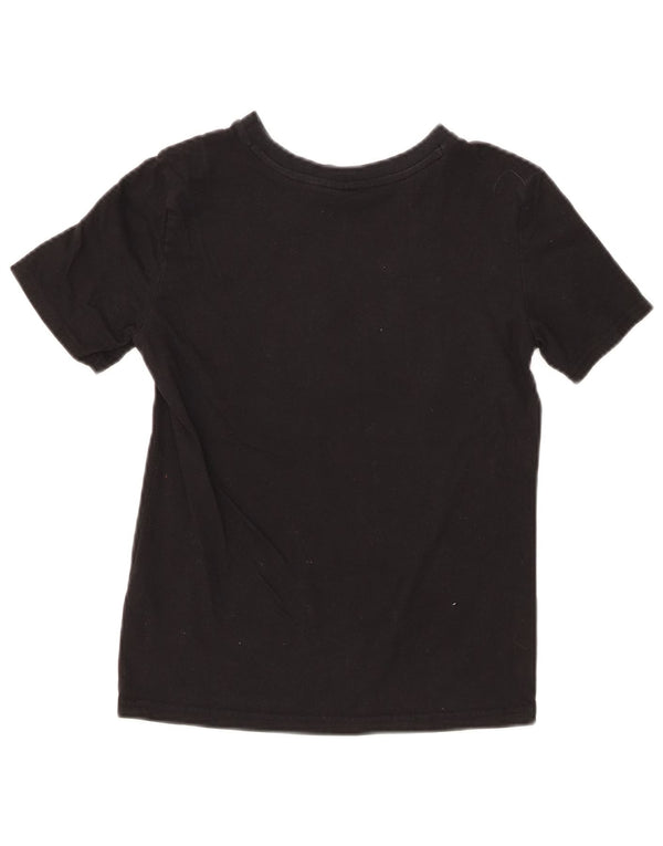 Dziewczęcy T-shirt z grafiką PUMA, 10-11 lat, średnia czarna bawełna