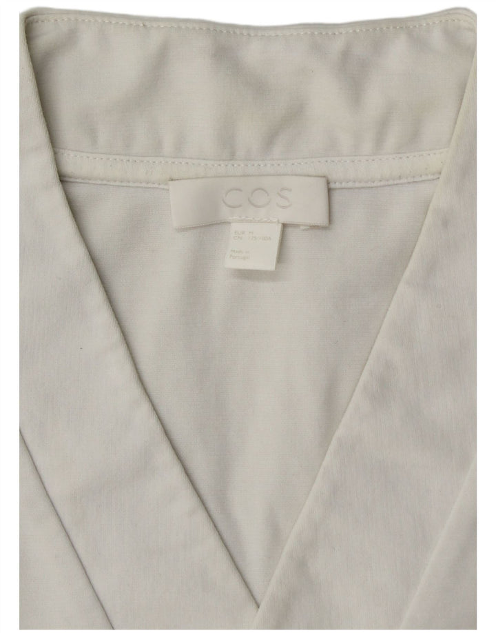 Cos Męski T-shirt Top Średniej Białej Bawełny