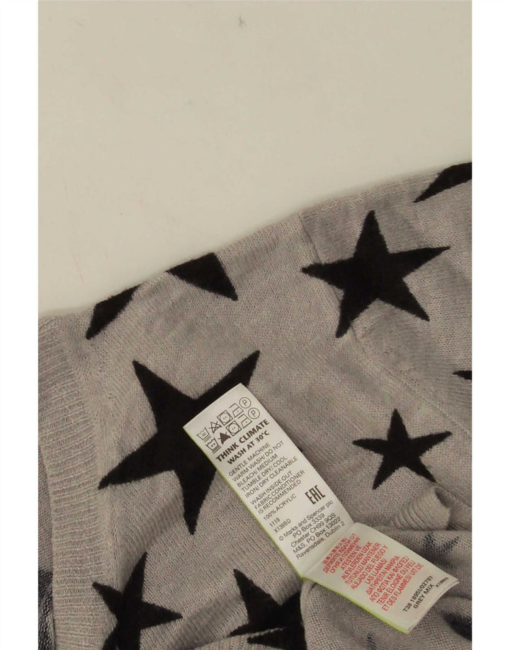 Marks & Spencer Damski sweter z dekoltem w łódkę, UK 14, duży, szary