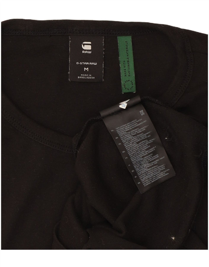 G-STAR Mens T-Shirt Top Medium Black Cotton