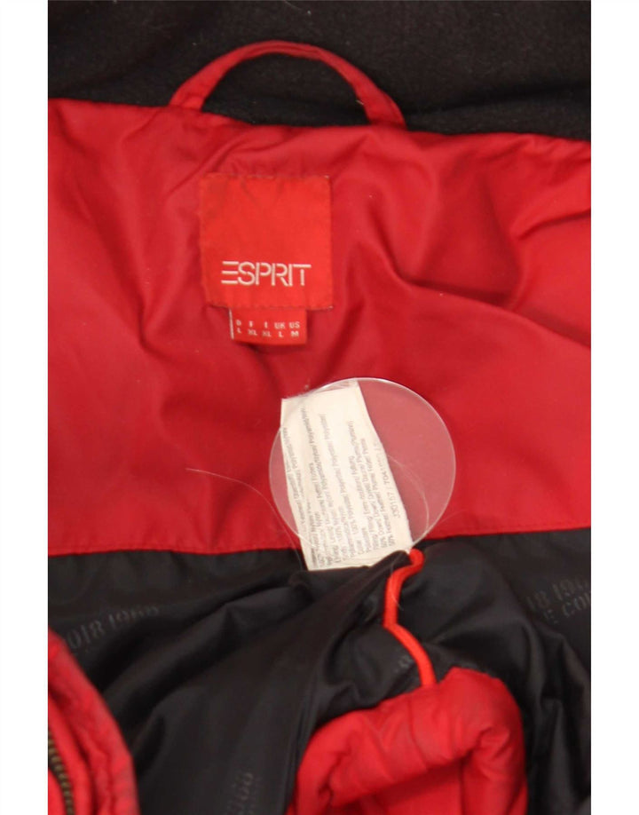 Męska ocieplana kurtka Esprit UK 40, duża, czerwona, nylonowa