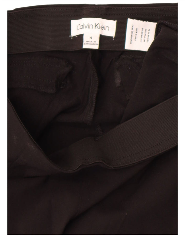 Legginsy damskie Calvin Klein US 4 Small, czarne, ze sztucznego jedwabiu