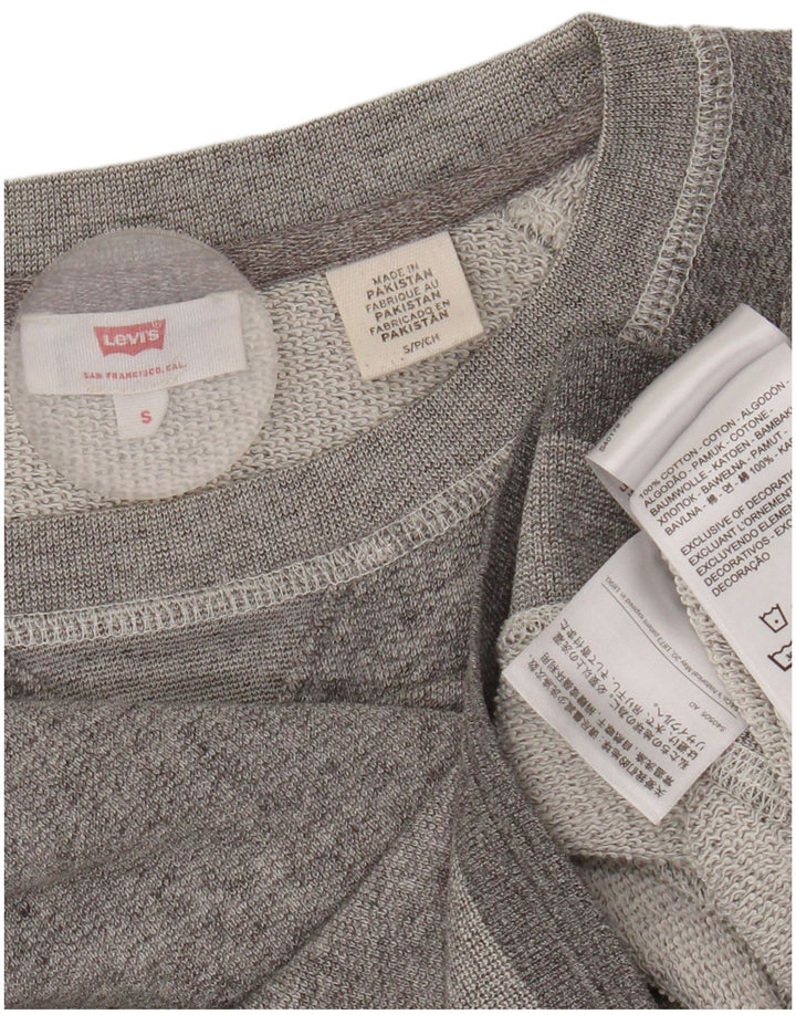 Damska bluza oversize Levi's UK 10, mała, szara, nakrapiana bawełna