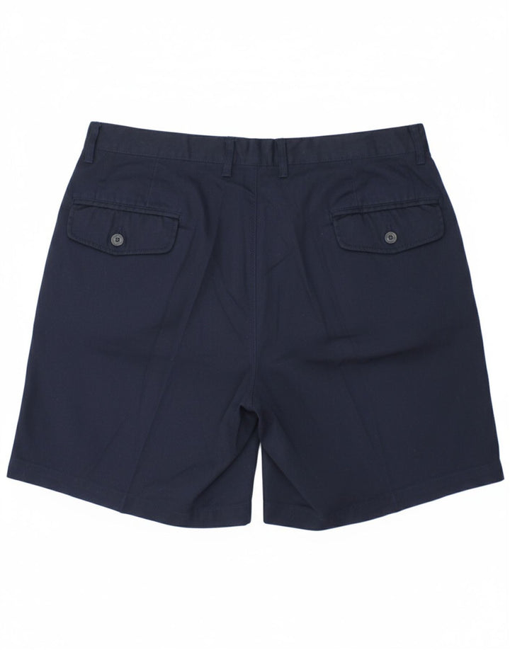VINTAGE Mens Chino Shorts IT 52 XL W34 Navy Blue Polyester
