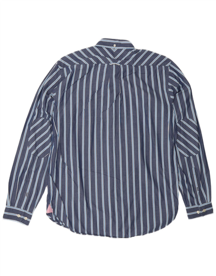 GANT Mens Regular Fit Shirt Small Navy Blue Striped Cotton