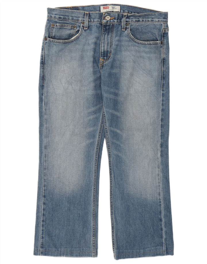 Męskie jeansy Levi's 507 Slim Bootcut W34 L26 Niebieska bawełna