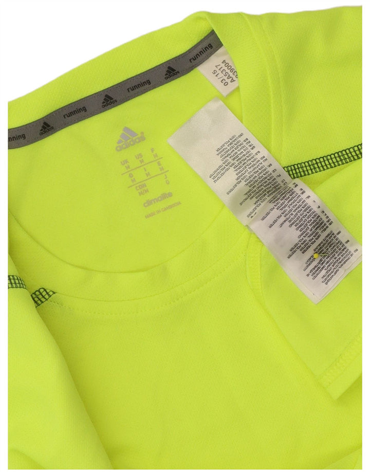 Męska koszulka Adidas Climalite Top, średni żółty poliester