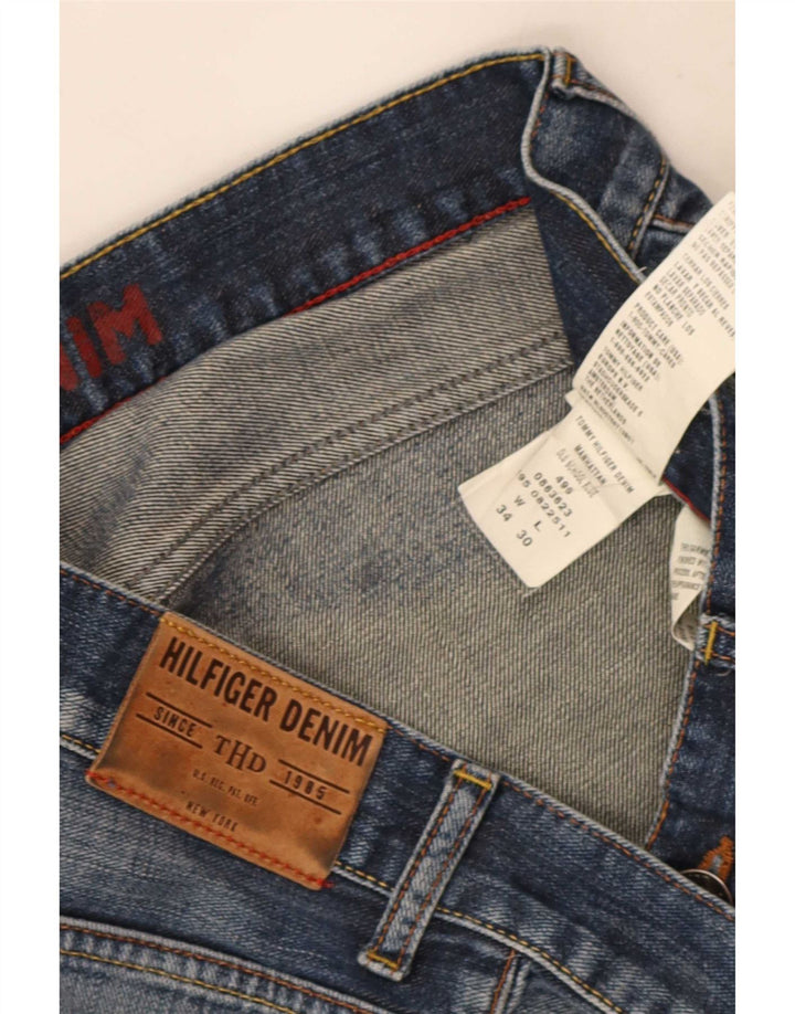 Męskie jeansy Tommy Hilfiger o prostym kroju W34 L26 Niebieskie