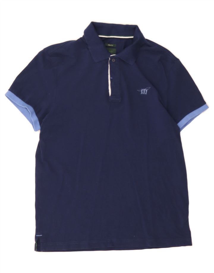 Mens Slim Fit Polo Shirt Medium Vintage Henry Cottons and Second-Hand Henry Cottons from Messina Hembry 