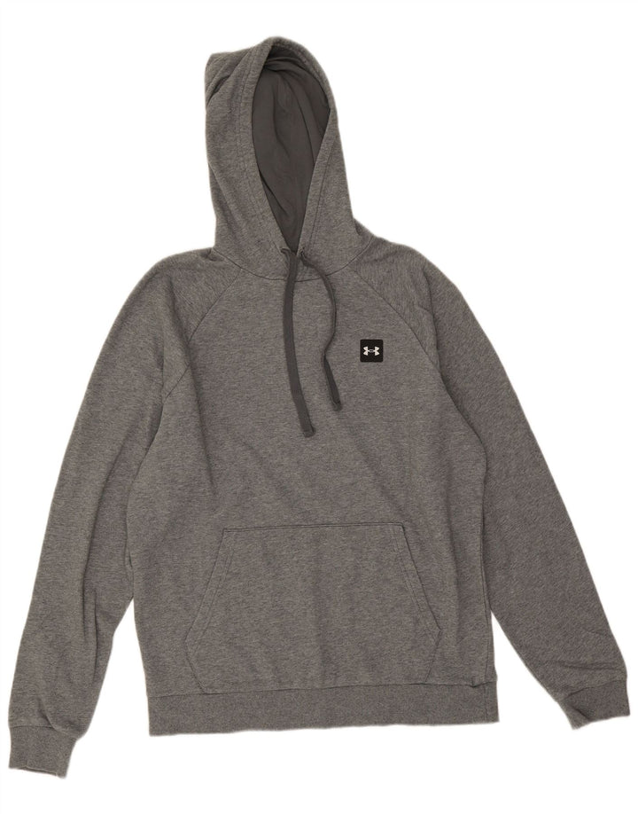 Męski sweter z kapturem Under Armour, średnioszary, bawełniany w plamki