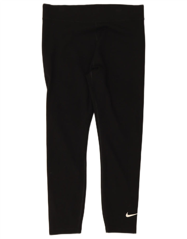 Legginsy damskie NIKE UK 14, duże, czarne, bawełniane