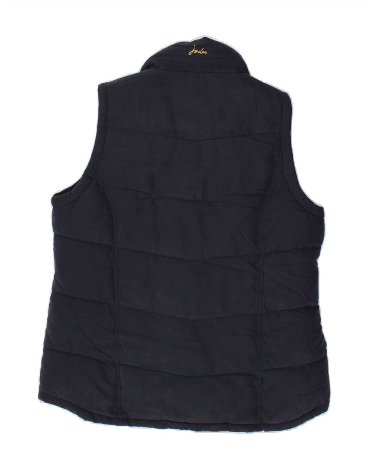 JOULES Womens Padded Gilet UK 10 Small Navy Blue Polyester Vintage Joules and Second-Hand Joules from Messina Hembry 