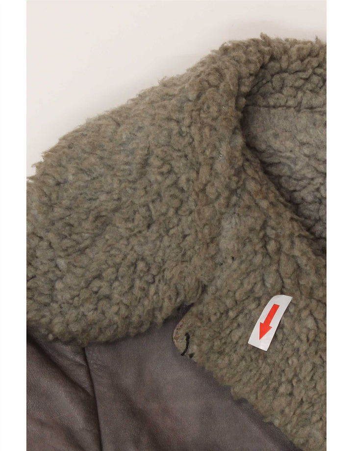 Vintage damska kurtka Shearling UK 10 Small Grey