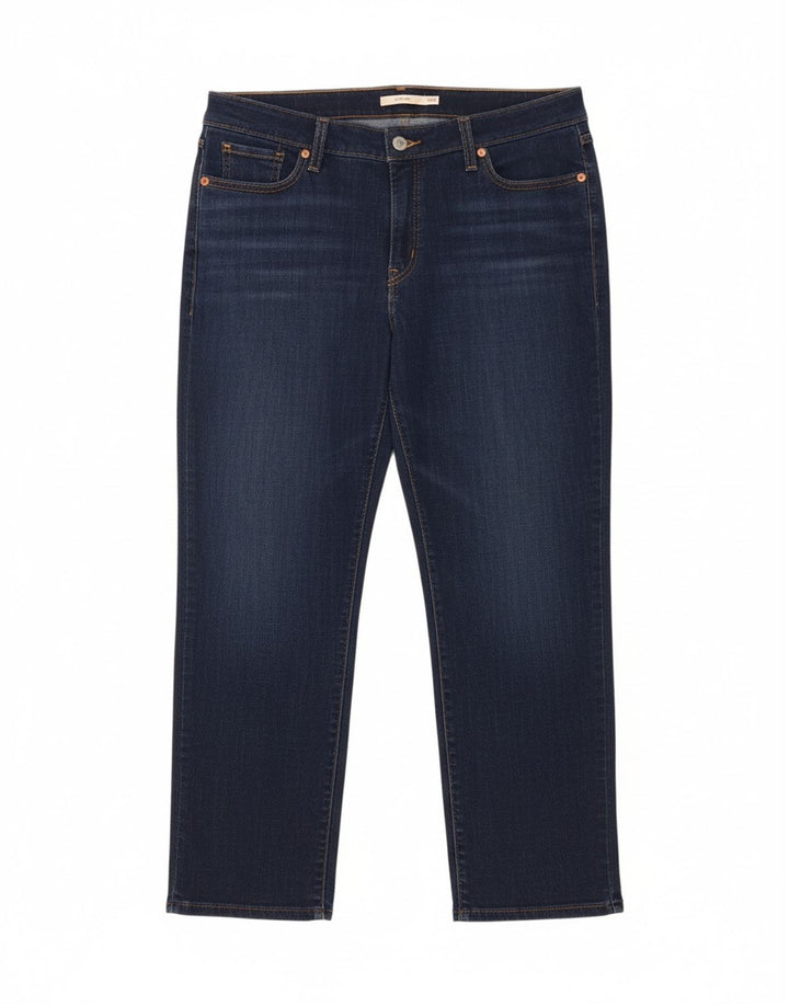 LEVI'S Womens Boyfriend Cropped Jeans US 16 2XL W36 L26 Blue Cotton