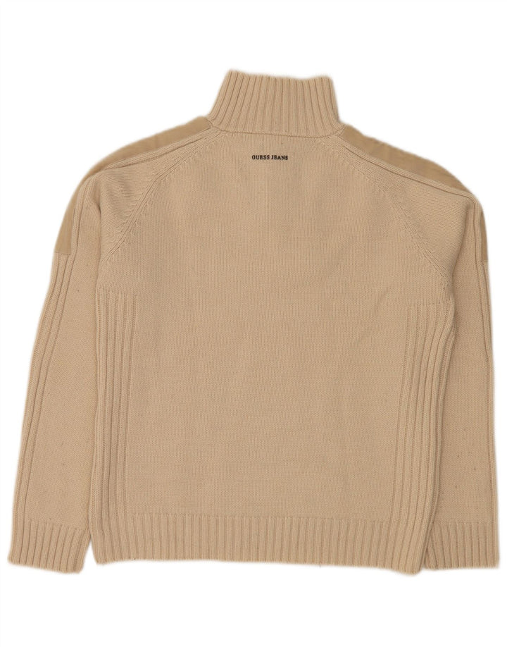 Męski sweter GUESS z zamkiem błyskawicznym XL, beżowy