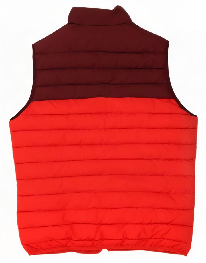 Męska wyściełana kamizelka Jack & Jones UK 36, mała, czerwona, poliestrowa w bloki kolorów