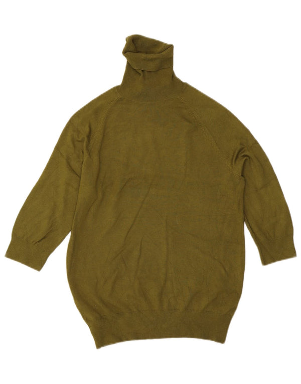 Damski sweter Zara z rękawami 3/4 i okrągłym dekoltem UK 12, średnia wiskoza khaki