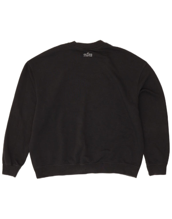 Męska bluza NIKE Dri Fit o luźnym kroju z grafiką, mała czarna