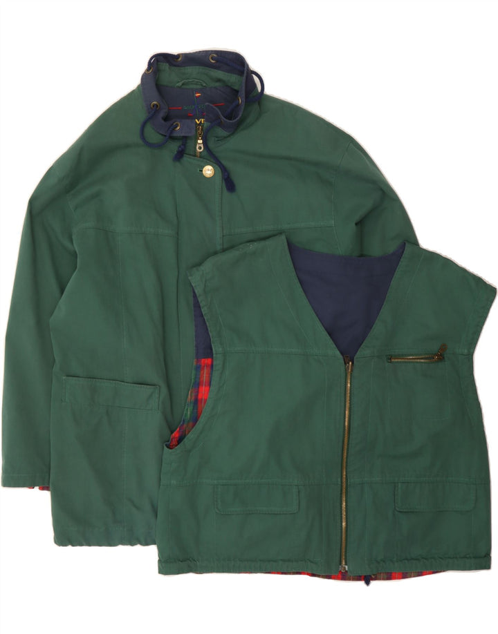 RAVENS Womens Oversized 2 Piece Set UK 12 Medium  Green Cotton Vintage Ravens and Second-Hand Ravens from Messina Hembry 